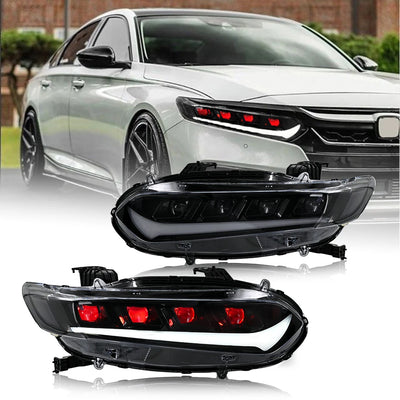 Phares LED Honda Accord 10e Génération 2018-2022 Quad Beam - vue rapprochée - Becquet Voiture