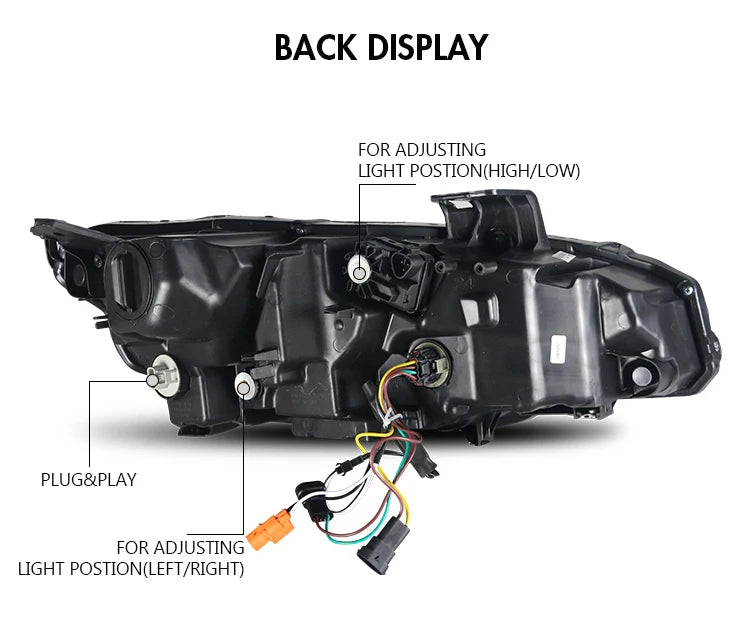 Phares LED Honda Civic Double Lentille RGB - installé sur véhicule - Becquet Voiture