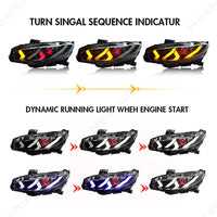 Phares LED Honda Civic FK7 FK8 Type R Touring (2016-2021) Demon Eyes - installé sur véhicule - Becquet Voiture