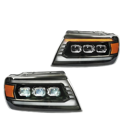 Phares LED Jeep Grand Cherokee WJ 1999-2004 - détail du montage - Becquet Voiture