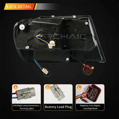 Phares LED Jeep Grand Cherokee WJ 1999-2004 - packshot studio - Becquet Voiture