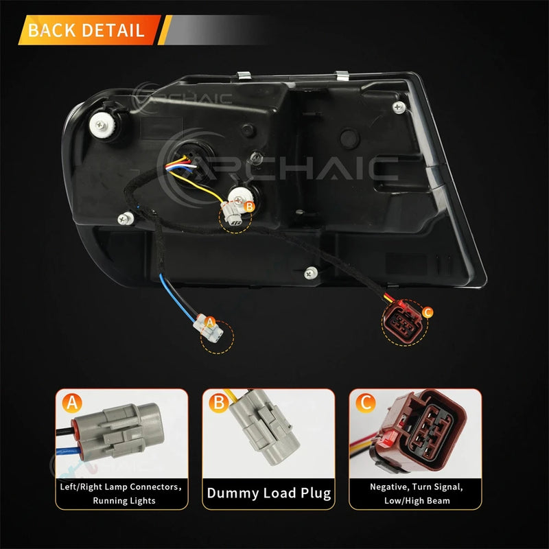 Phares LED Jeep Grand Cherokee WJ 1999-2004 - packshot studio - Becquet Voiture