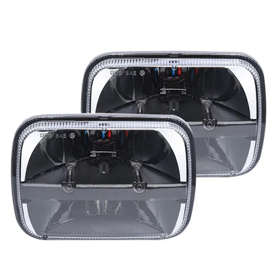Phares LED Jeep Wrangler YJ 5x7 - détail du montage - Becquet Voiture