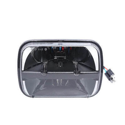 Phares LED Jeep Wrangler YJ 5x7 - vue rapprochée - Becquet Voiture