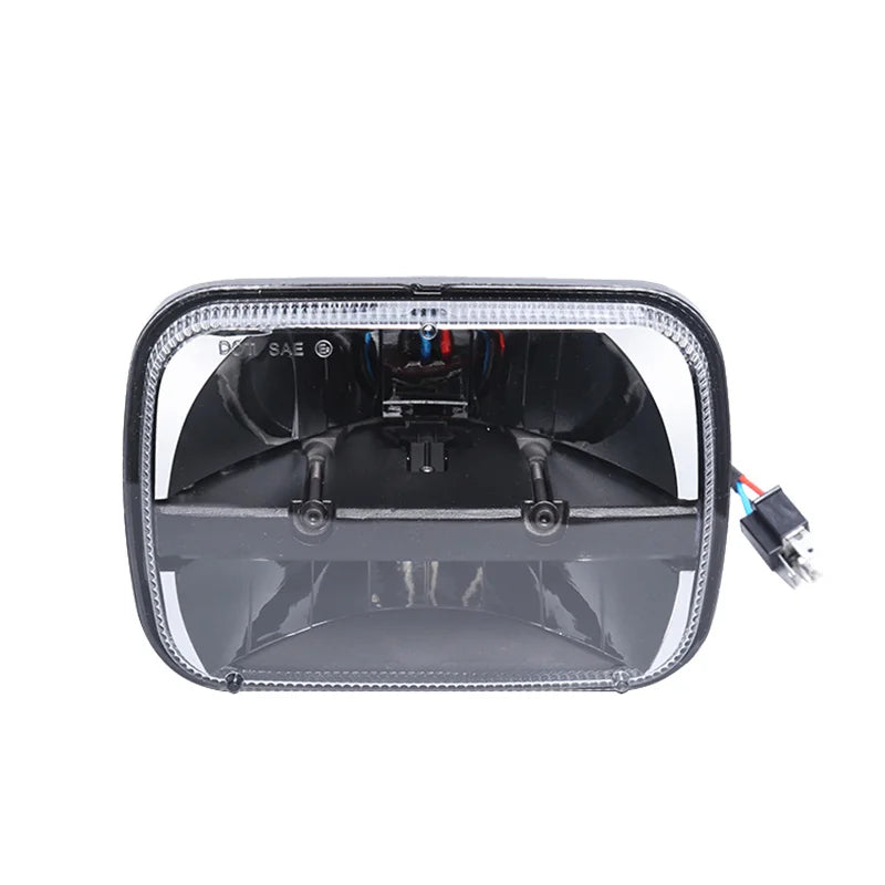 Phares LED Jeep Wrangler YJ 5x7 - vue rapprochée - Becquet Voiture