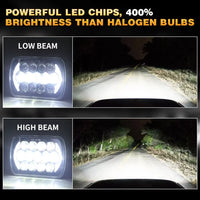 Phares LED Jeep Wrangler YJ Cherokee XJ - installé sur véhicule - Becquet Voiture
