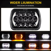 Phares LED Jeep Wrangler YJ Cherokee XJ - vue de trois-quarts - Becquet Voiture