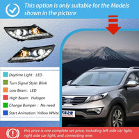 Phares LED Kia Sportage R 2010-2014 Mise à Niveau Premium - packshot studio - Becquet Voiture