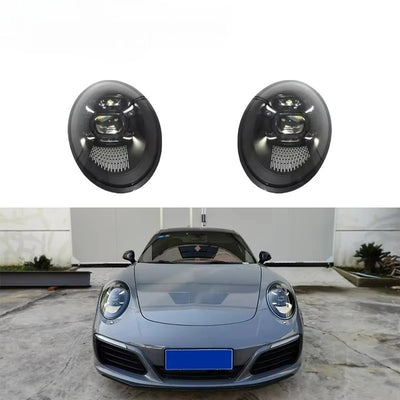 Phares LED Matriciel Porsche 911 991 Style 992 - vue de face - Becquet Voiture