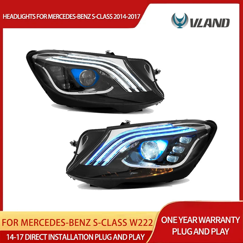 Phares LED Matriciels Mercedes Classe S W222 2014-2017 - vue de face - Becquet Voiture
