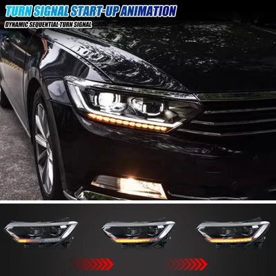 Phares LED Matriciels VW Passat B8 2014-2018 Séquentiel - vue arrière - Becquet Voiture