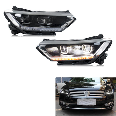 Phares LED Matriciels VW Passat B8 2014-2018 Séquentiel - vue de face - Becquet Voiture