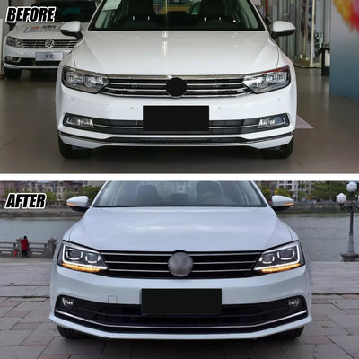 Phares LED Matriciels VW Passat B8 2014-2018 Séquentiel - vue de trois-quarts - Becquet Voiture