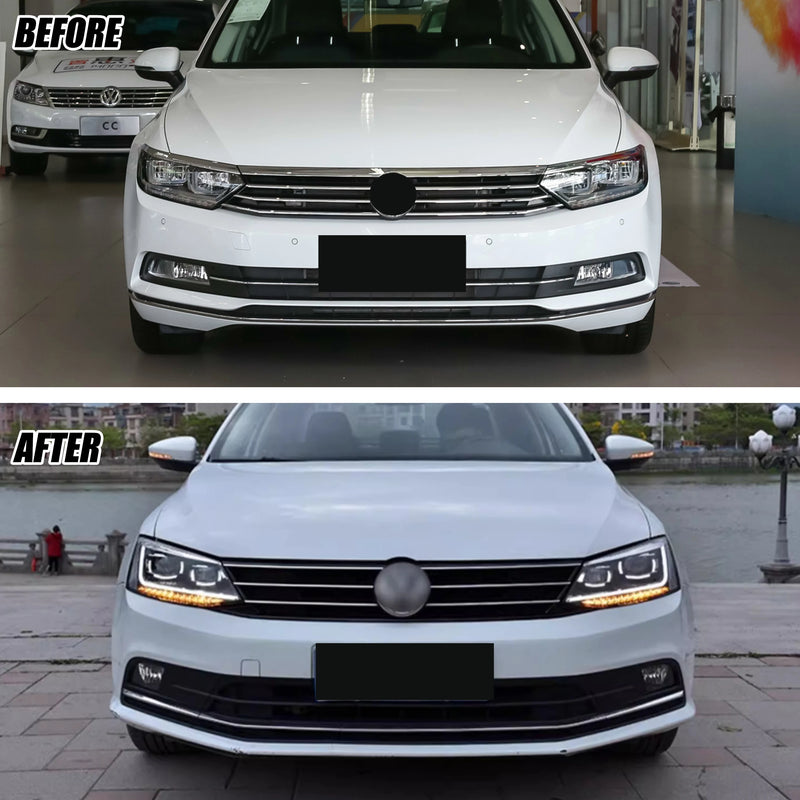 Phares LED Matriciels VW Passat B8 2014-2018 Séquentiel - vue de trois-quarts - Becquet Voiture