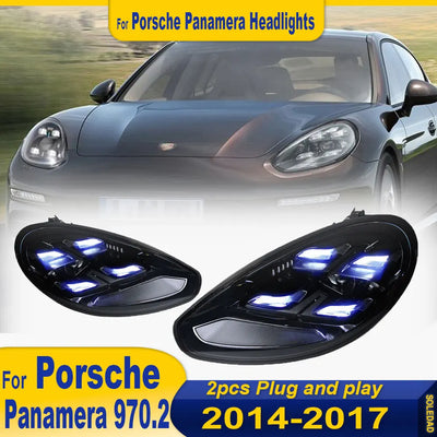 Phares LED Matrix Porsche Panamera 970 2010-2022 - vue de profil - Becquet Voiture