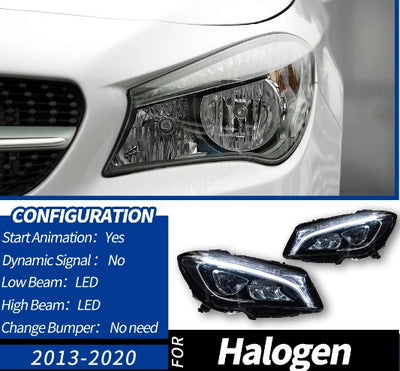 Phares LED Mercedes-Benz CLA W117 CLA200 CLA250 2016-2019 - détail du montage - Becquet Voiture