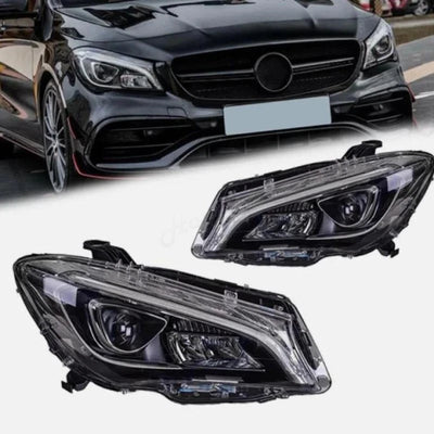 Phares LED Mercedes-Benz CLA W117 CLA200 CLA250 2016-2019 - vue de face - Becquet Voiture