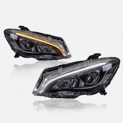 Phares LED Mercedes-Benz CLA W117 CLA200 CLA250 2016-2019 - vue de trois-quarts - Becquet Voiture
