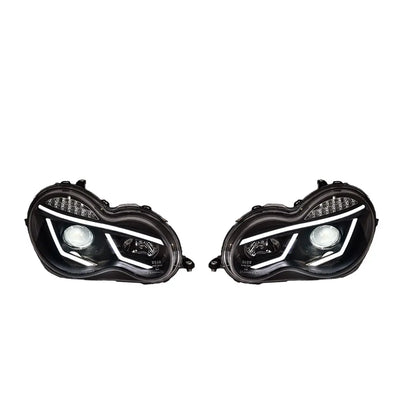Phares LED Mercedes-Benz Classe C W203 2000-2006 - détail du montage - Becquet Voiture