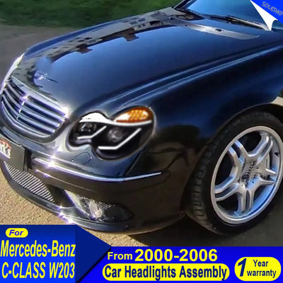 Phares LED Mercedes-Benz Classe C W203 2000-2006 - vue arrière - Becquet Voiture