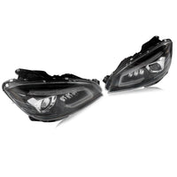 Phares LED Mercedes-Benz Classe C W204 2008-2011 - installé sur véhicule - Becquet Voiture