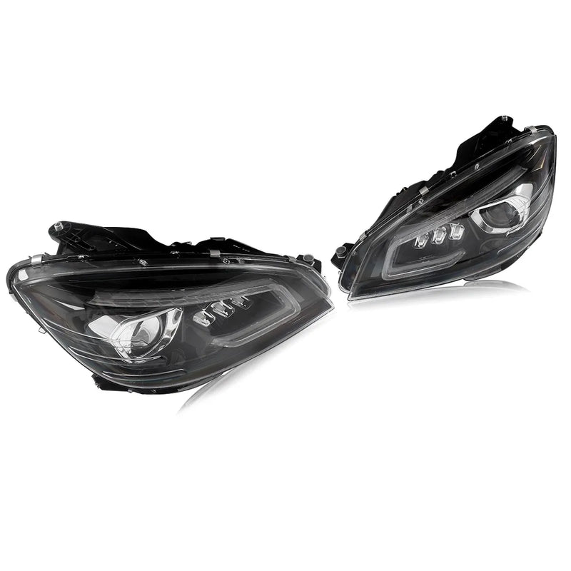 Phares LED Mercedes-Benz Classe C W204 2008-2011 - installé sur véhicule - Becquet Voiture