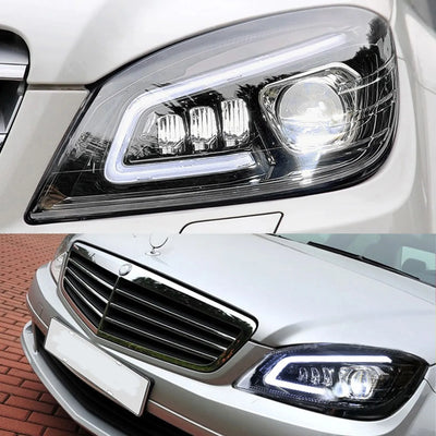 Phares LED Mercedes-Benz Classe C W204 2008-2011 - vue de profil - Becquet Voiture