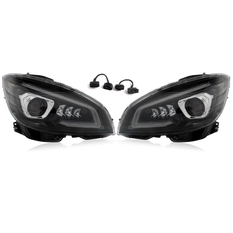 Phares LED Mercedes-Benz Classe C W204 2008-2011 - vue de trois-quarts - Becquet Voiture
