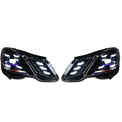 Phares LED Mercedes-Benz Classe E W212 2010-2013 - détail du montage - Becquet Voiture