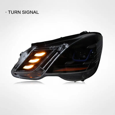 Phares LED Mercedes-Benz Classe E W212 2010-2013 - installé sur véhicule - Becquet Voiture