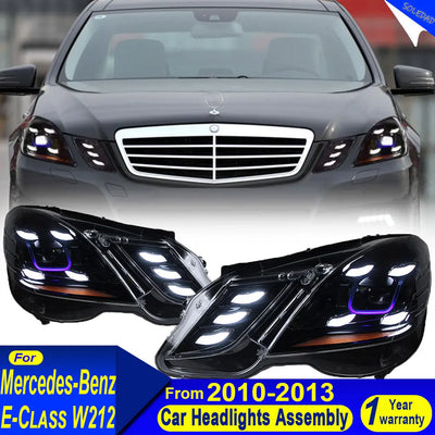 Phares LED Mercedes-Benz Classe E W212 2010-2013 - vue de profil - Becquet Voiture
