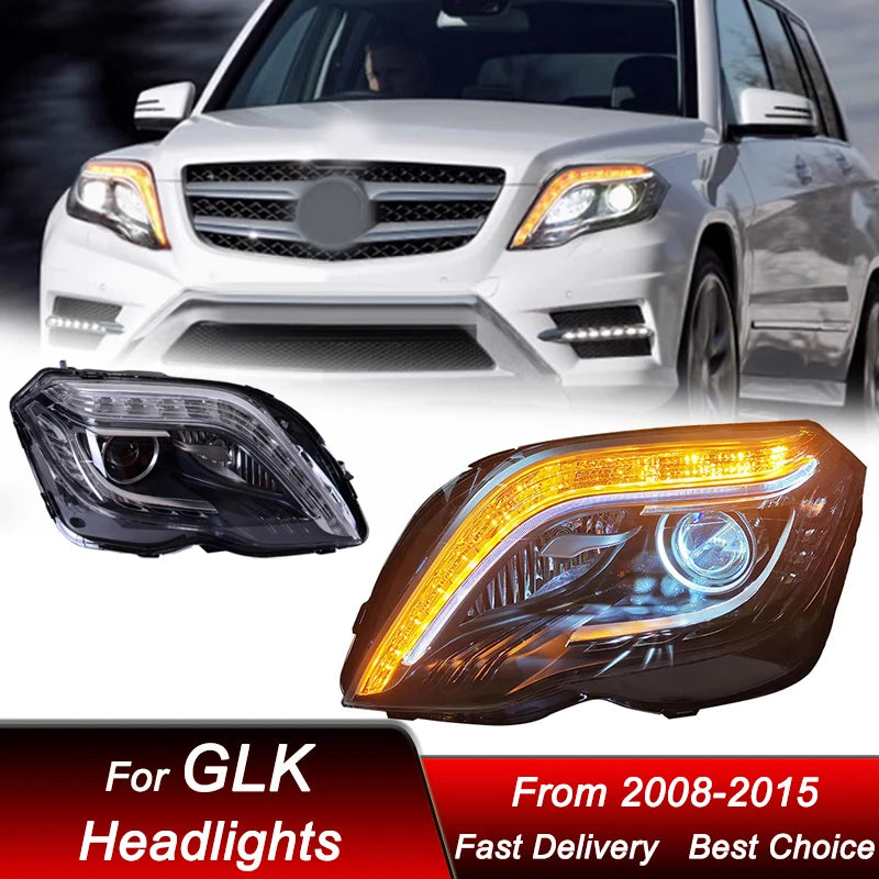 Phares LED Mercedes-Benz GLK 2008-2015 - vue de face - Becquet Voiture