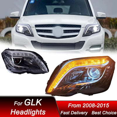 Phares LED Mercedes-Benz GLK 2008-2015 - vue de trois-quarts - Becquet Voiture