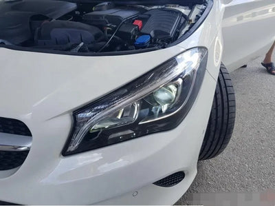 Phares LED Mercedes CLA W117 2013-2019 DRL Dynamique AMG - installé sur véhicule - Becquet Voiture