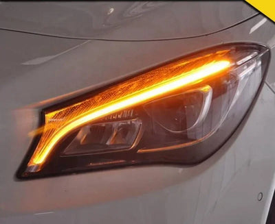 Phares LED Mercedes CLA W117 2013-2019 DRL Dynamique AMG - vue de profil - Becquet Voiture