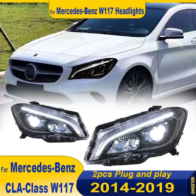 Phares LED Mercedes CLA W117 2013-2019 - vue de profil - Becquet Voiture