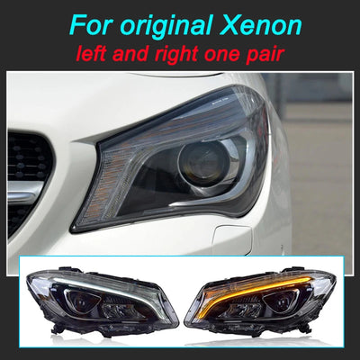 Phares LED Mercedes CLA W117 2014-2019 - détail du montage - Becquet Voiture