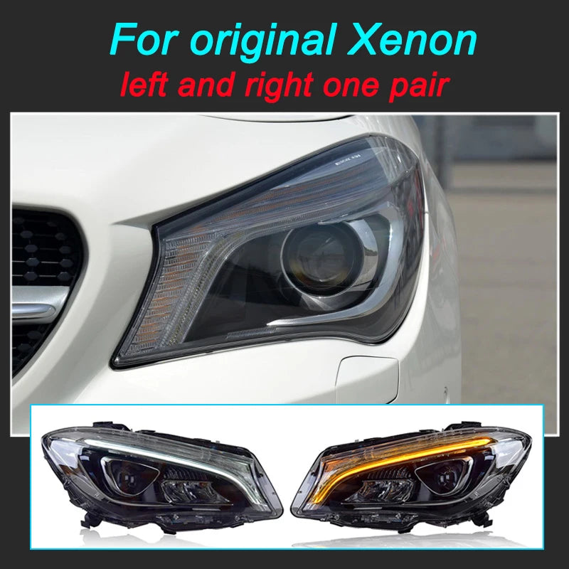 LED Headlights Mercedes CLA W117 2014-2019 - fitting detail - Becquet Voiture