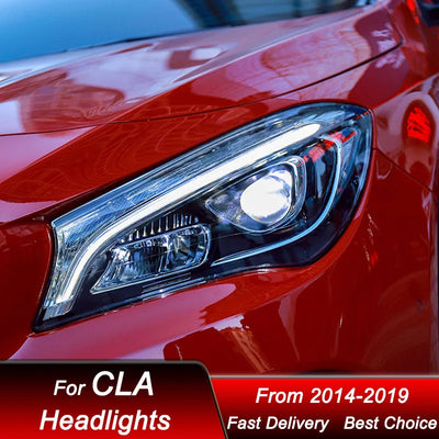 Phares LED Mercedes CLA W117 2014-2019 - installé sur véhicule - Becquet Voiture