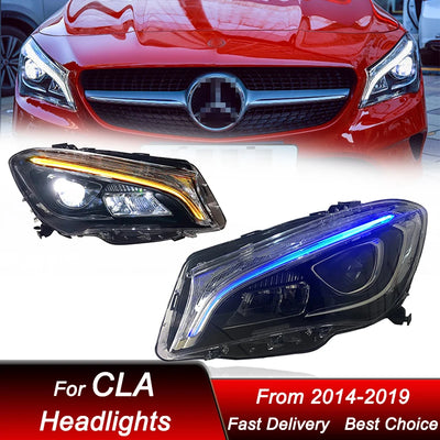 Phares LED Mercedes CLA W117 2014-2019 - packshot studio - Becquet Voiture
