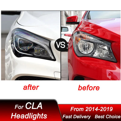 Phares LED Mercedes CLA W117 2014-2019 - vue de profil - Becquet Voiture