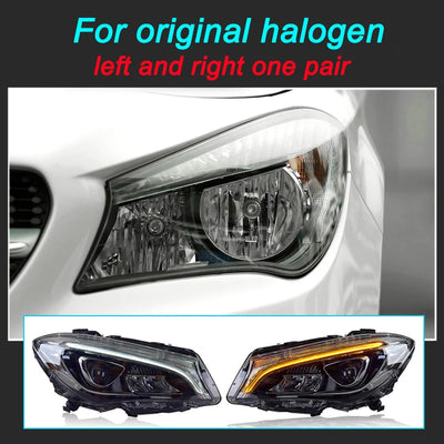 Phares LED Mercedes CLA W117 2014-2019 - vue rapprochée - Becquet Voiture