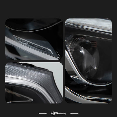 Phares LED Mercedes Classe A W176 2013-2018 - installé sur véhicule - Becquet Voiture
