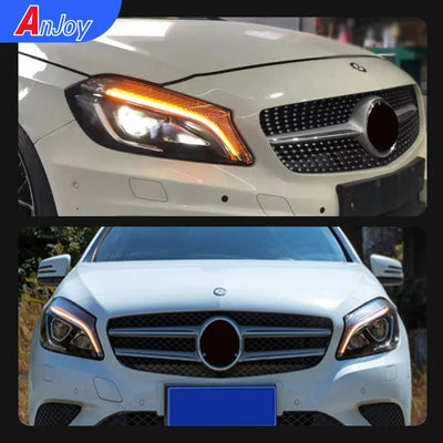 Phares LED Mercedes Classe A W176 2013-2018 (réf. 2) - packshot studio - Becquet Voiture