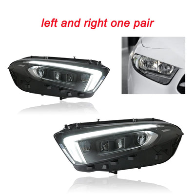 Phares LED Mercedes Classe A W177 2018-2022 - détail du montage - Becquet Voiture