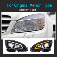 LED Headlights Mercedes C-Class W204 2007-2011 Halogen or Xenon - fitting detail - Becquet Voiture