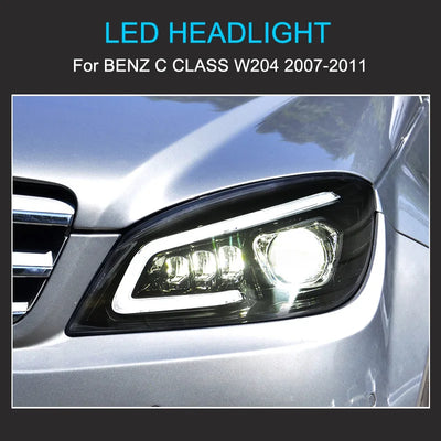 Phares LED Mercedes Classe C W204 2007-2011 - vue arrière - Becquet Voiture