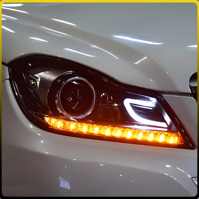 Phares LED Mercedes Classe C W204 2011-2013 (réf. 2) - vue arrière - Becquet Voiture