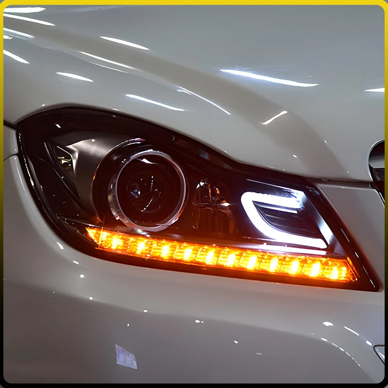 Phares LED Mercedes Classe C W204 2011-2013 (réf. 2) - vue arrière - Becquet Voiture