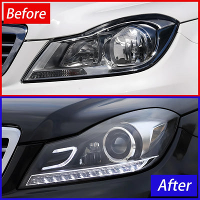 Phares LED Mercedes Classe C W204 2011-2013 (réf. 2) - vue de profil - Becquet Voiture
